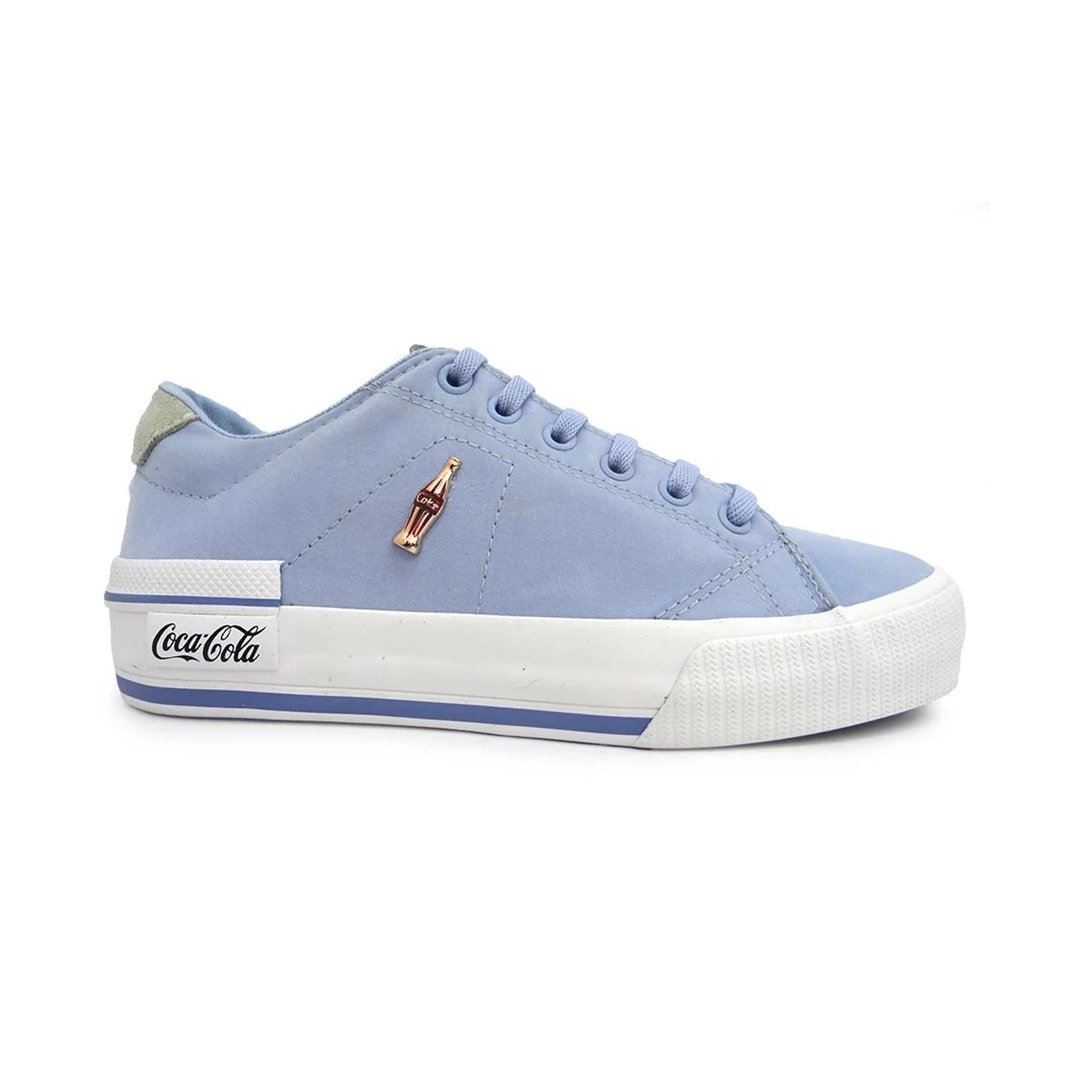 Tênis Coca-Cola Leblon Suede Cc2118 Celeste Tênis Coca-Cola Leblon Suede Cc2118 Celeste