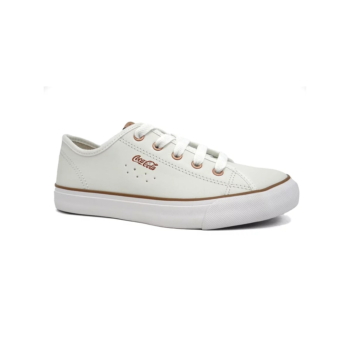 Tênis Coca Cola Stream Leather Cc2338 Branco/Cobre Tênis Coca Cola Stream Leather Cc2338 Branco/Cobre