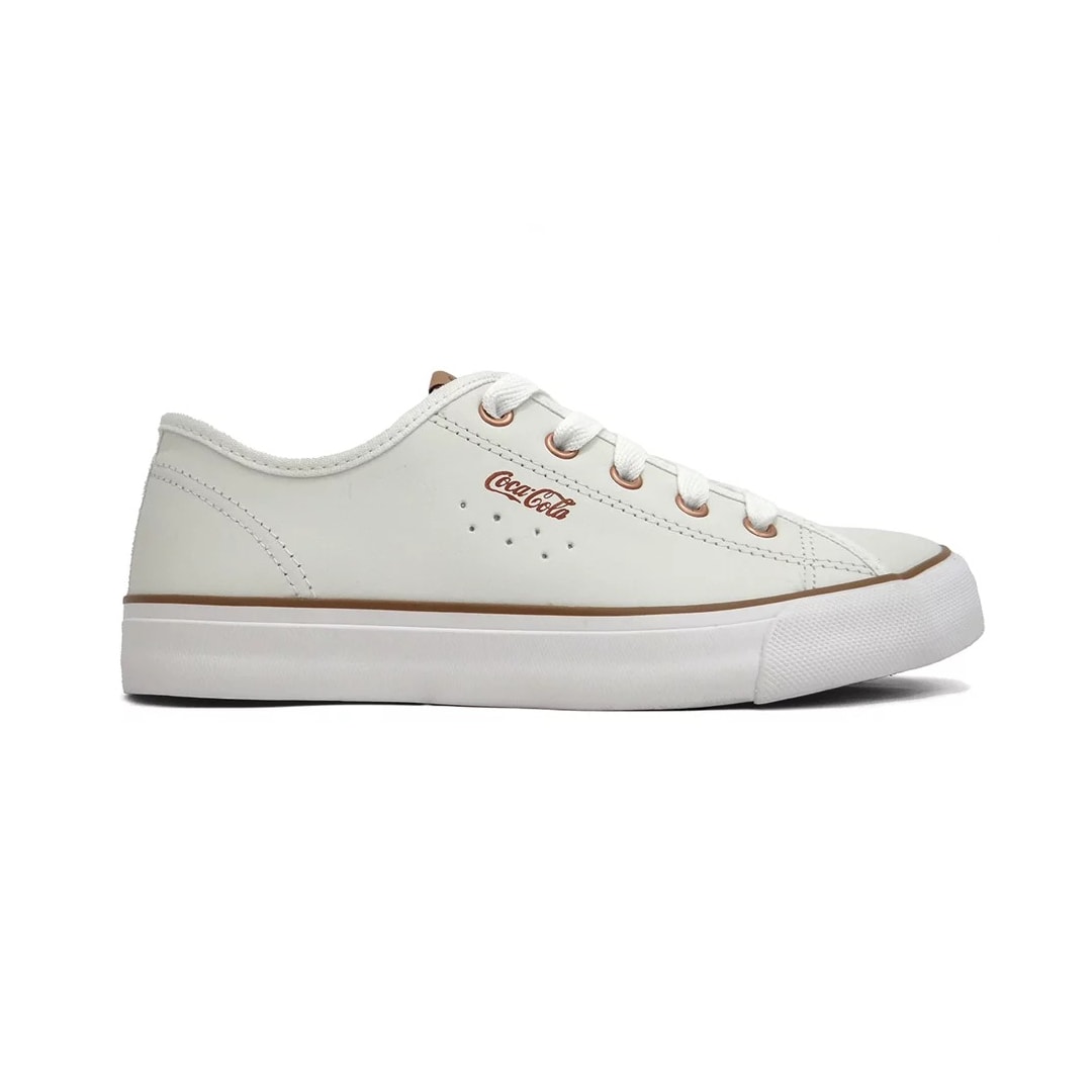 Tênis Coca Cola Stream Leather Cc2338 Branco/Cobre Tênis Coca Cola Stream Leather Cc2338 Branco/Cobre