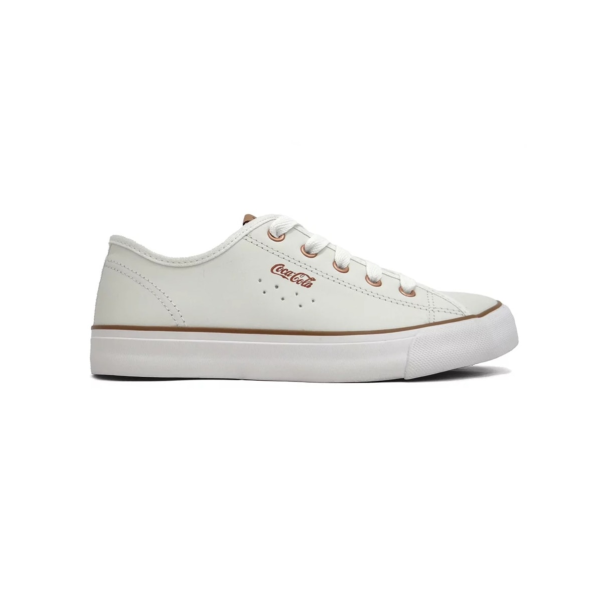 Tênis Coca Cola Stream Leather Cc2338 Branco/Cobre Tênis Coca Cola Stream Leather Cc2338 Branco/Cobre