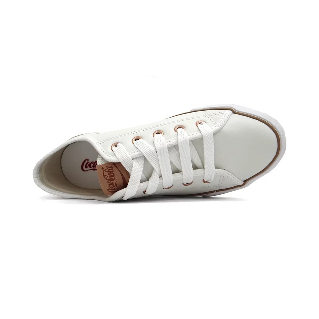 Tênis Coca Cola Stream Leather Cc2338 Branco/Cobre