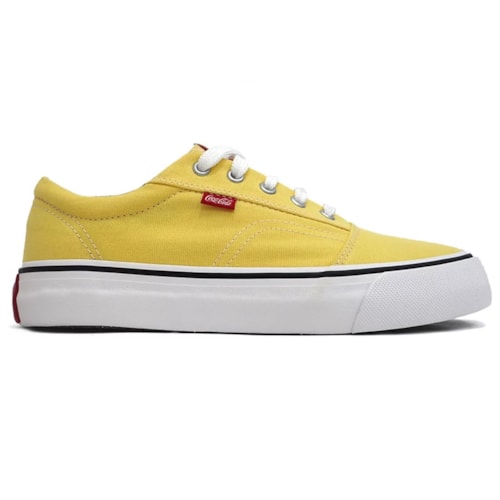 Detalhe - Tênis Coca Cola Surplay Canvas Cc2400 Amarelo