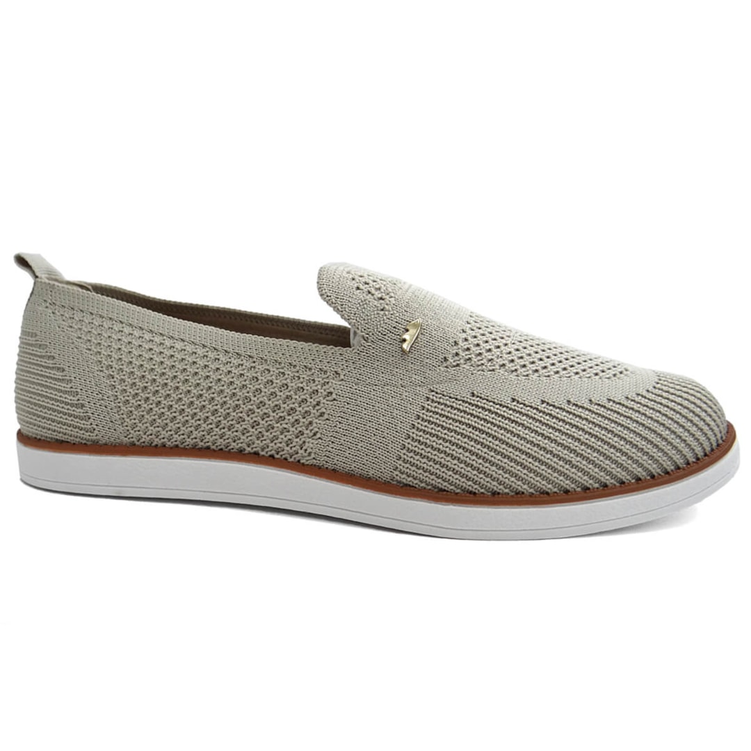 Tênis Dakota Casual Slip On De Malha G9351 Baunilha
