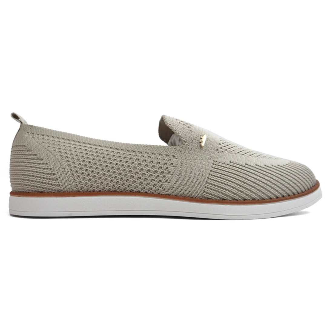 Tênis Dakota Casual Slip On De Malha G9351 Baunilha