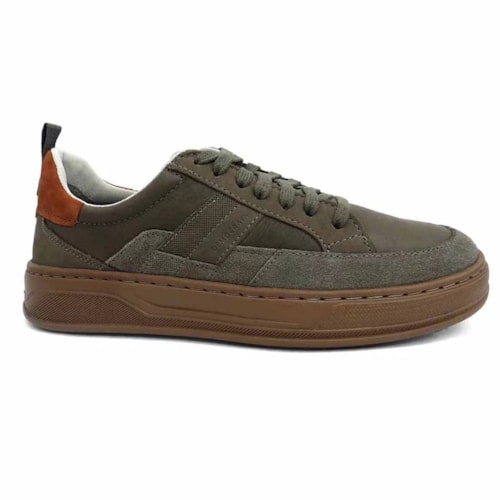 Tenis Democrata Casual Couro 122116 Smoke