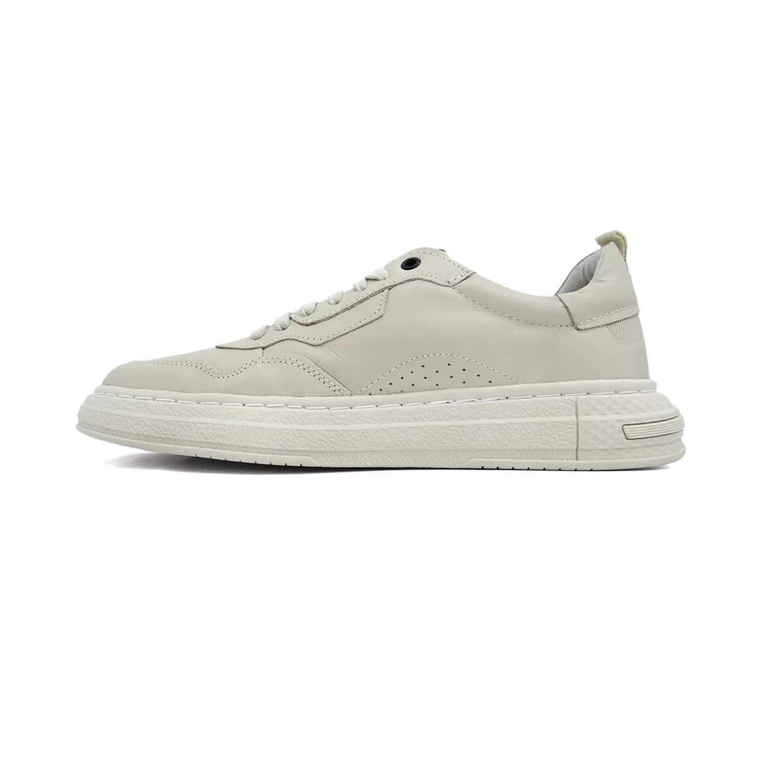 Tênis Democrata Casual Couro 240201 Creme