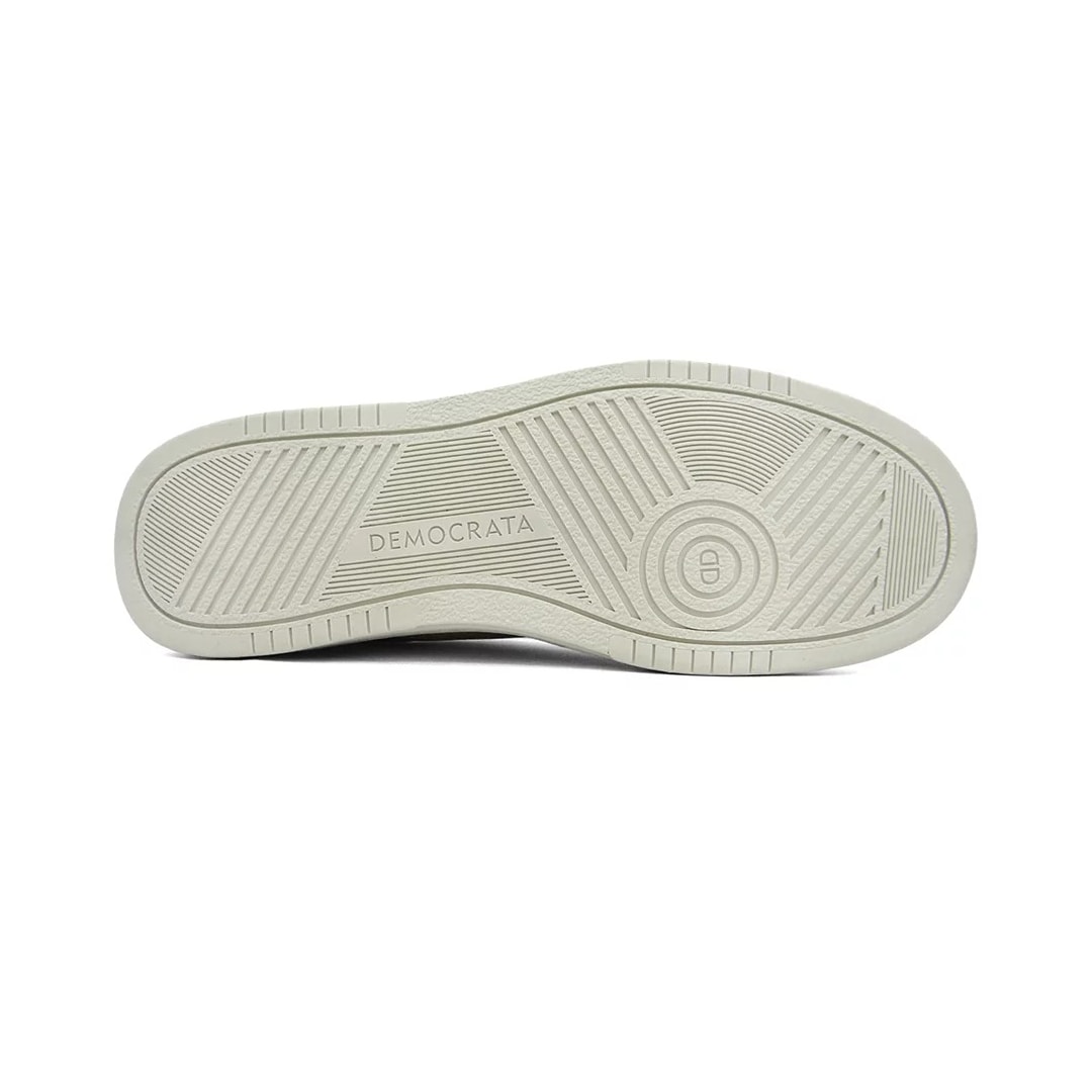 Tênis Democrata Casual Couro 240201 Creme