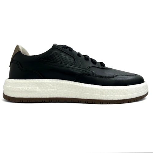 Tenis Democrata Casual Couro 600101 Preto