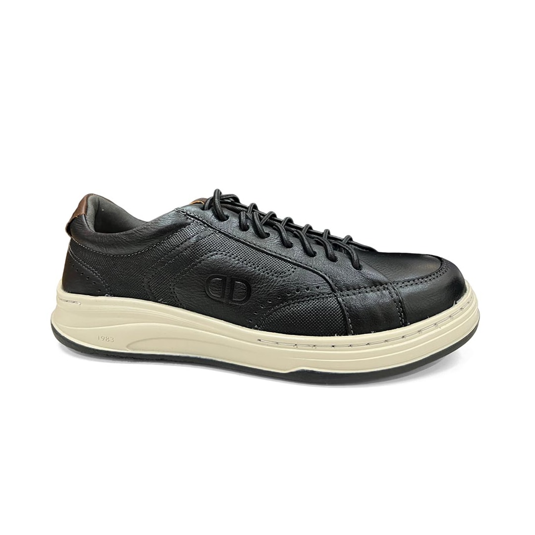 Tênis Democrata Casual Couro Denim Step 640301 Preto Tênis Democrata Casual Couro Denim Step 640301 Preto
