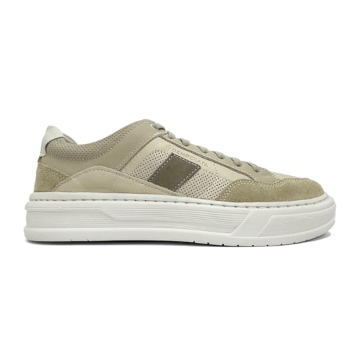 Detalhe - Tenis Democrata Casual Em Couro 240801 Camel