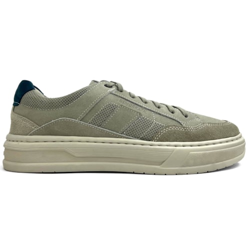 Tenis Democrata Casual Em Couro 240801 Off White