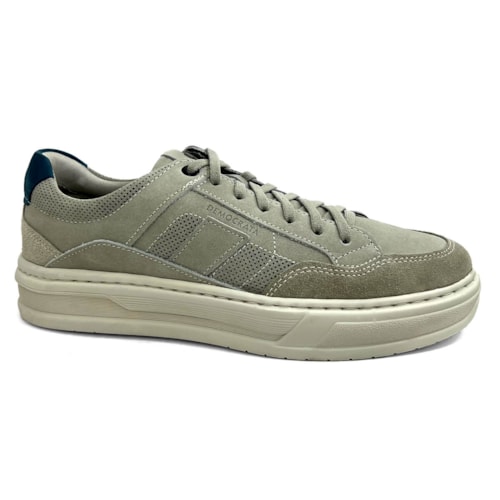 Tenis Democrata Casual Em Couro 240801 Off White