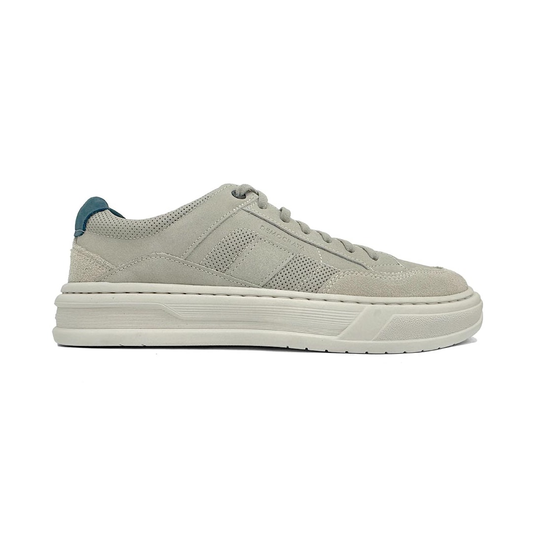 Tênis Democrata Casual Em Couro 240801 Off White