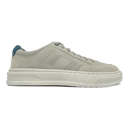 Detalhe - Tênis Democrata Casual Em Couro 240801 Off White