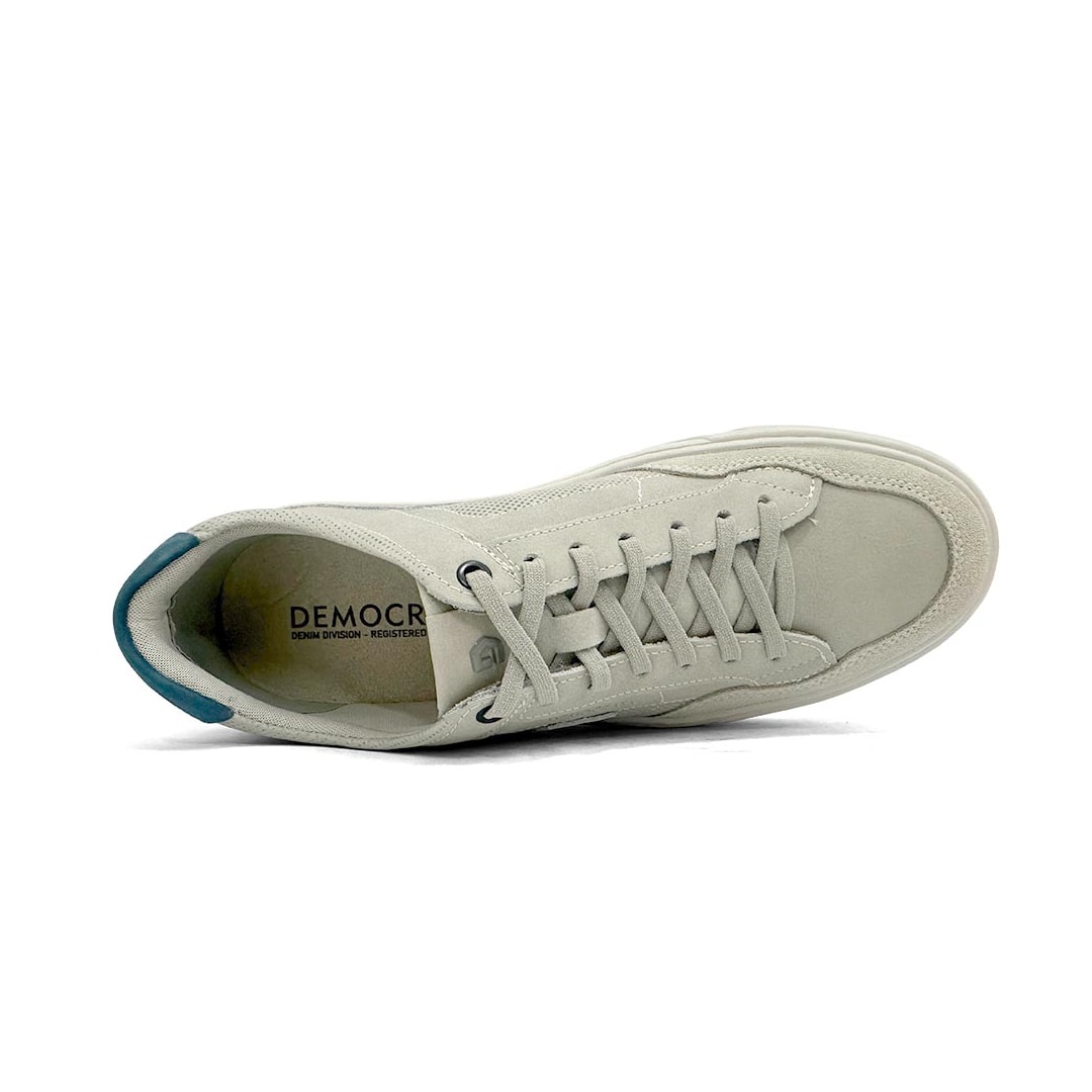 Tênis Democrata Casual Em Couro 240801 Off White