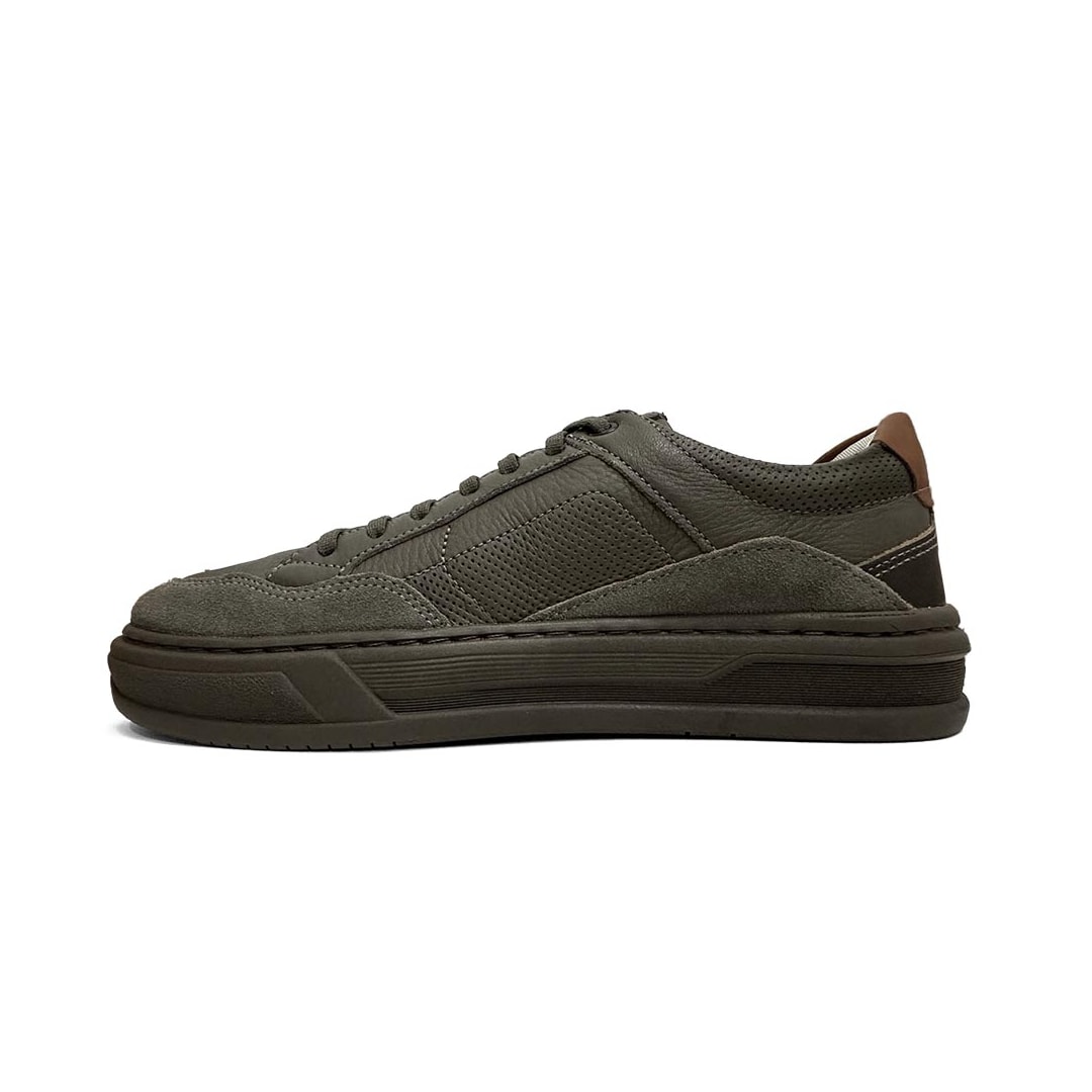 Tenis Democrata Casual Em Couro 240801 Smoke
