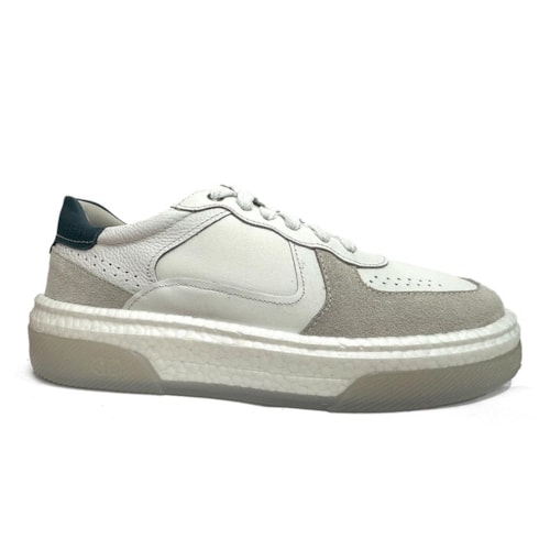 Tênis Democrata Casual Em Couro 623101 Branco