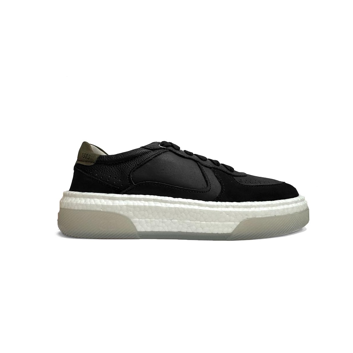 Tênis Democrata Casual Em Couro 623101 Preto