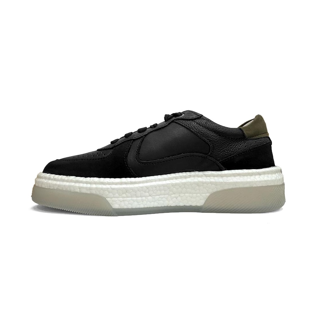 Tênis Democrata Casual Em Couro 623101 Preto