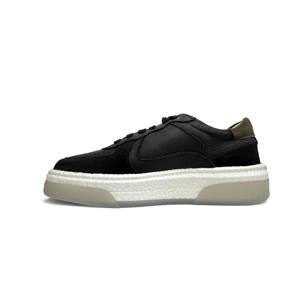 Tênis Democrata Casual Em Couro 623101 Preto