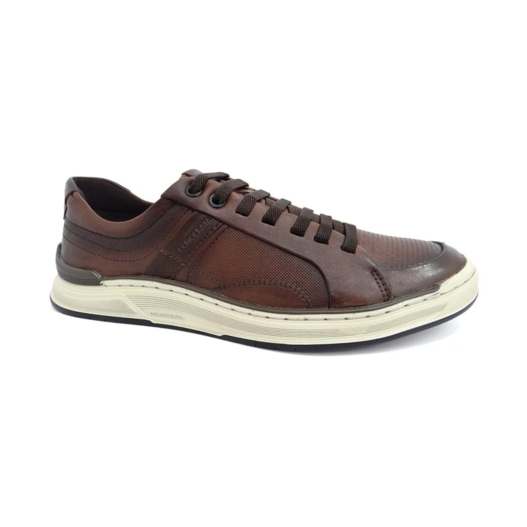 Tênis Democrata Casual Masculino 151201 Conhaque