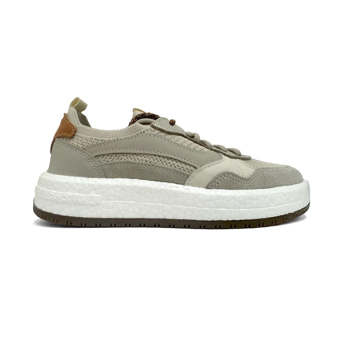 Tênis Democrata Feminino Casual Couro 618102 Off White