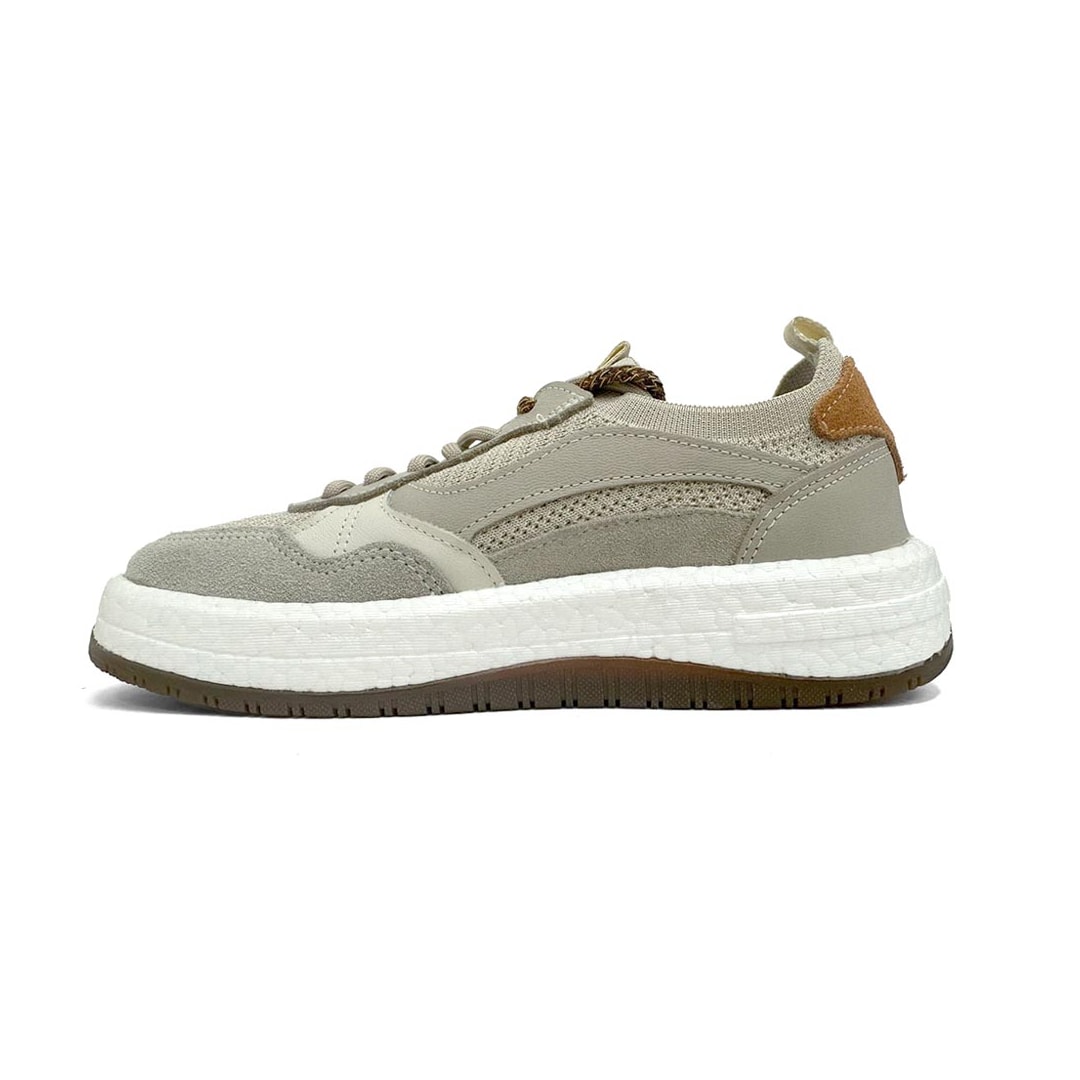 Tênis Democrata Feminino Casual Couro 618102 Off White