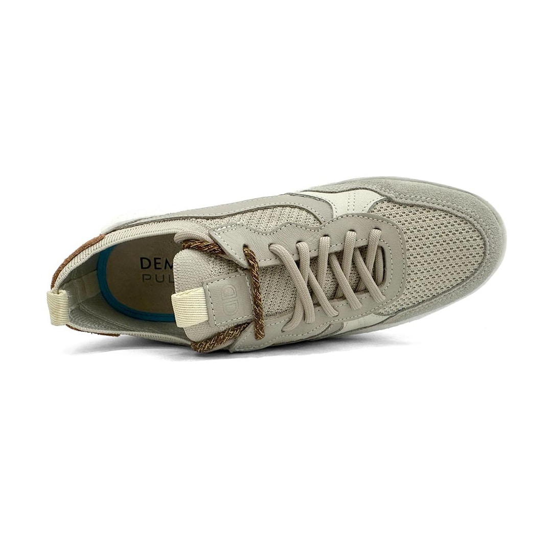 Tênis Democrata Feminino Casual Couro 618102 Off White