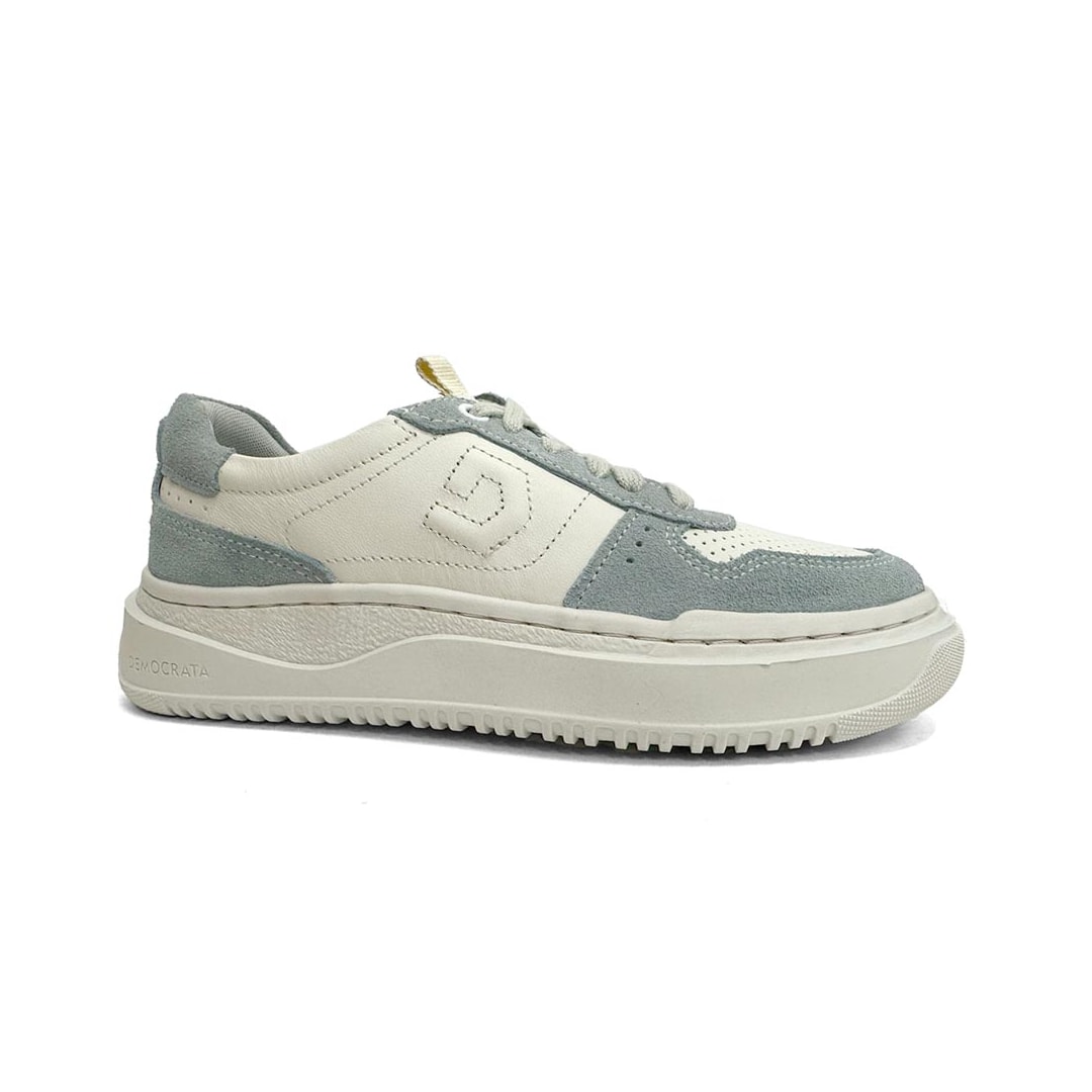 Tênis Democrata Feminino Casual De Couro 616101 Azul Claro Tênis Democrata Feminino Casual De Couro 616101 Azul Claro
