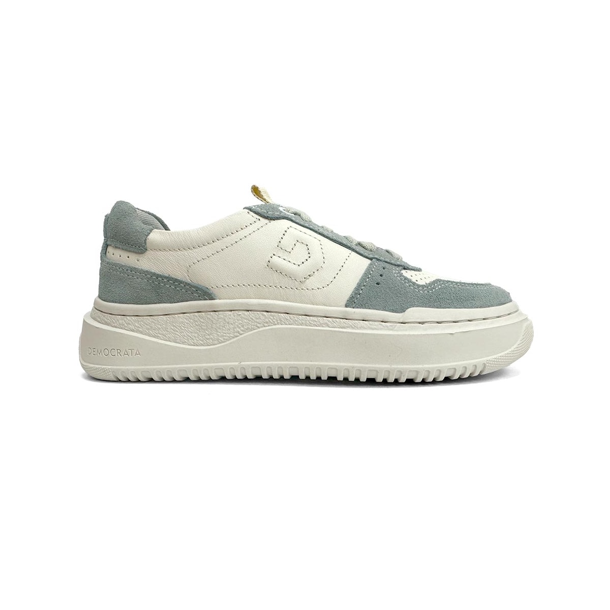 Tênis Democrata Feminino Casual De Couro 616101 Azul Claro Tênis Democrata Feminino Casual De Couro 616101 Azul Claro