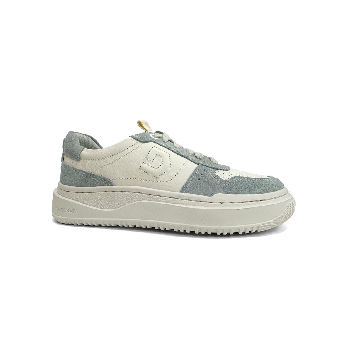 Tênis Democrata Feminino Casual De Couro 616101 Azul Claro Tênis Democrata Feminino Casual De Couro 616101 Azul Claro