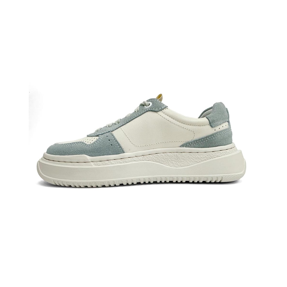 Tênis Democrata Feminino Casual De Couro 616101 Azul Claro Tênis Democrata Feminino Casual De Couro 616101 Azul Claro