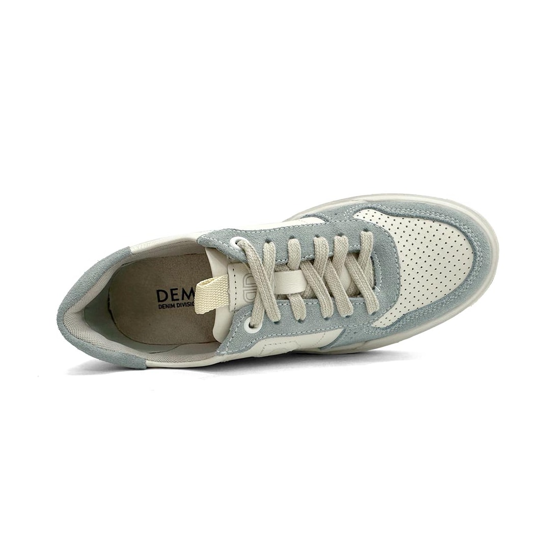 Tênis Democrata Feminino Casual De Couro 616101 Azul Claro Tênis Democrata Feminino Casual De Couro 616101 Azul Claro