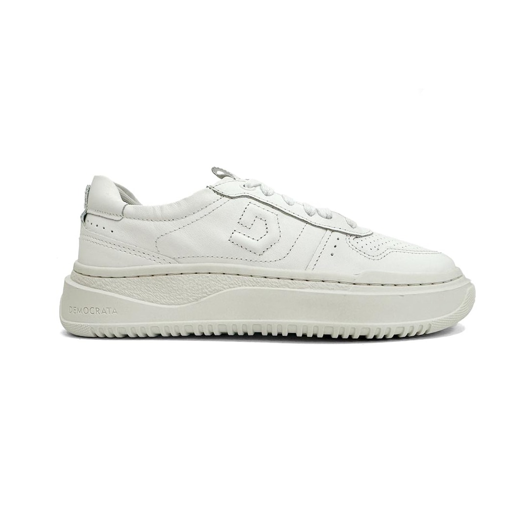 Tênis Democrata Feminino Casual De Couro 616101 Branco Tênis Democrata Feminino Casual De Couro 616101 Branco