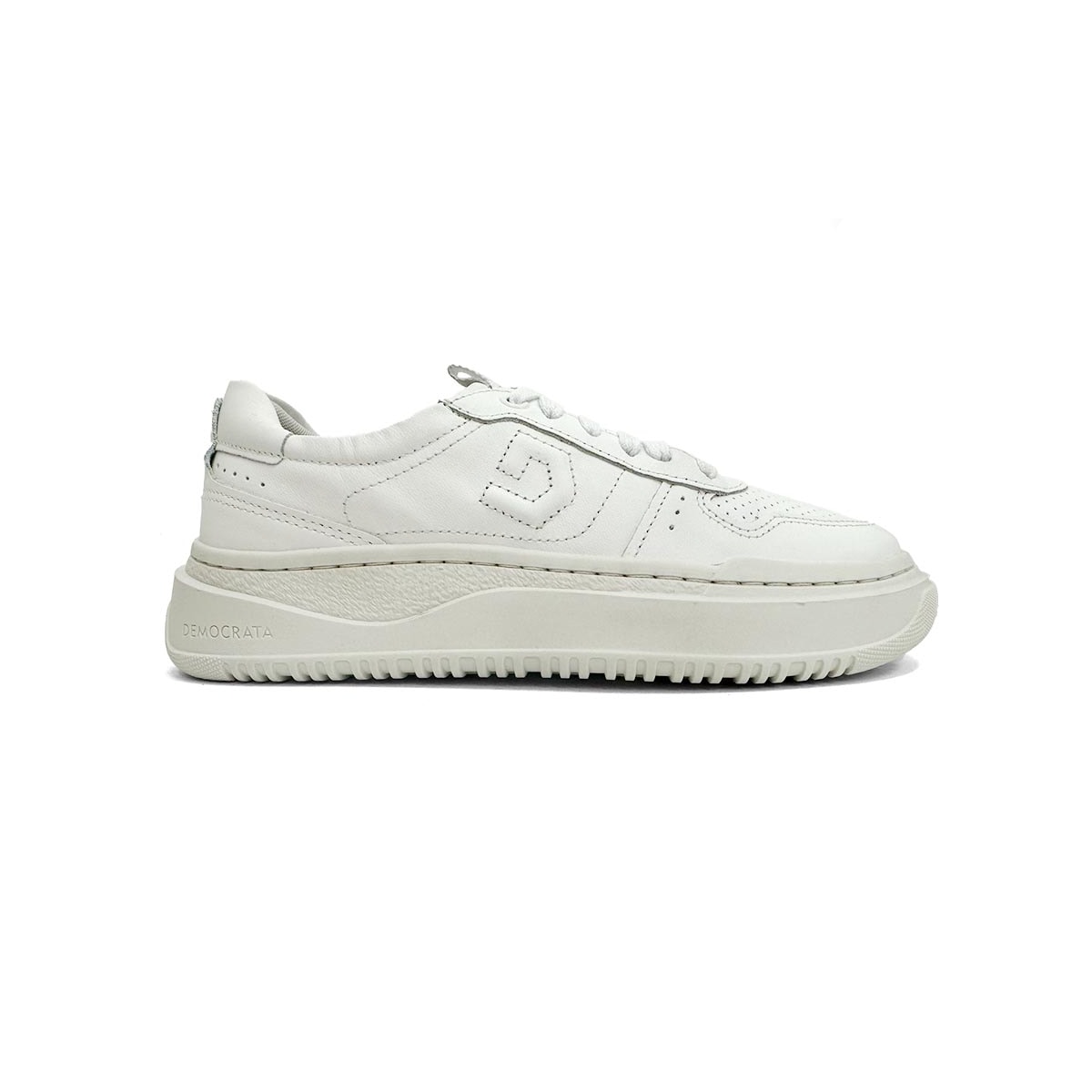 Tênis Democrata Feminino Casual De Couro 616101 Branco Tênis Democrata Feminino Casual De Couro 616101 Branco