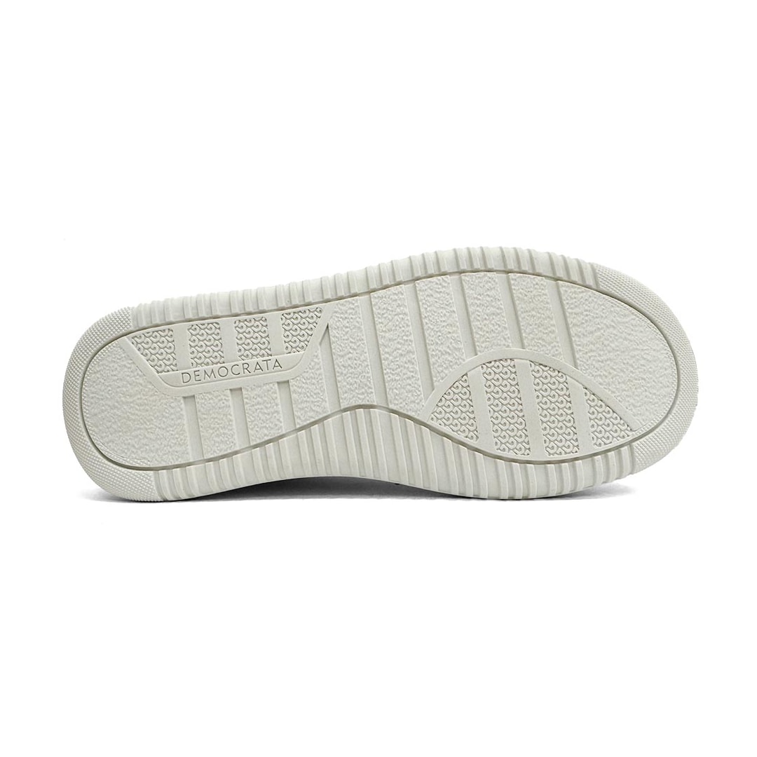 Tênis Democrata Feminino Casual De Couro 616101 Branco