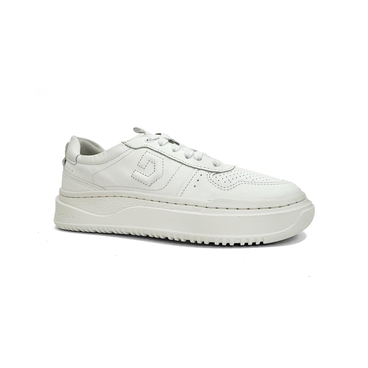 Tênis Democrata Feminino Casual De Couro 616101 Branco Tênis Democrata Feminino Casual De Couro 616101 Branco