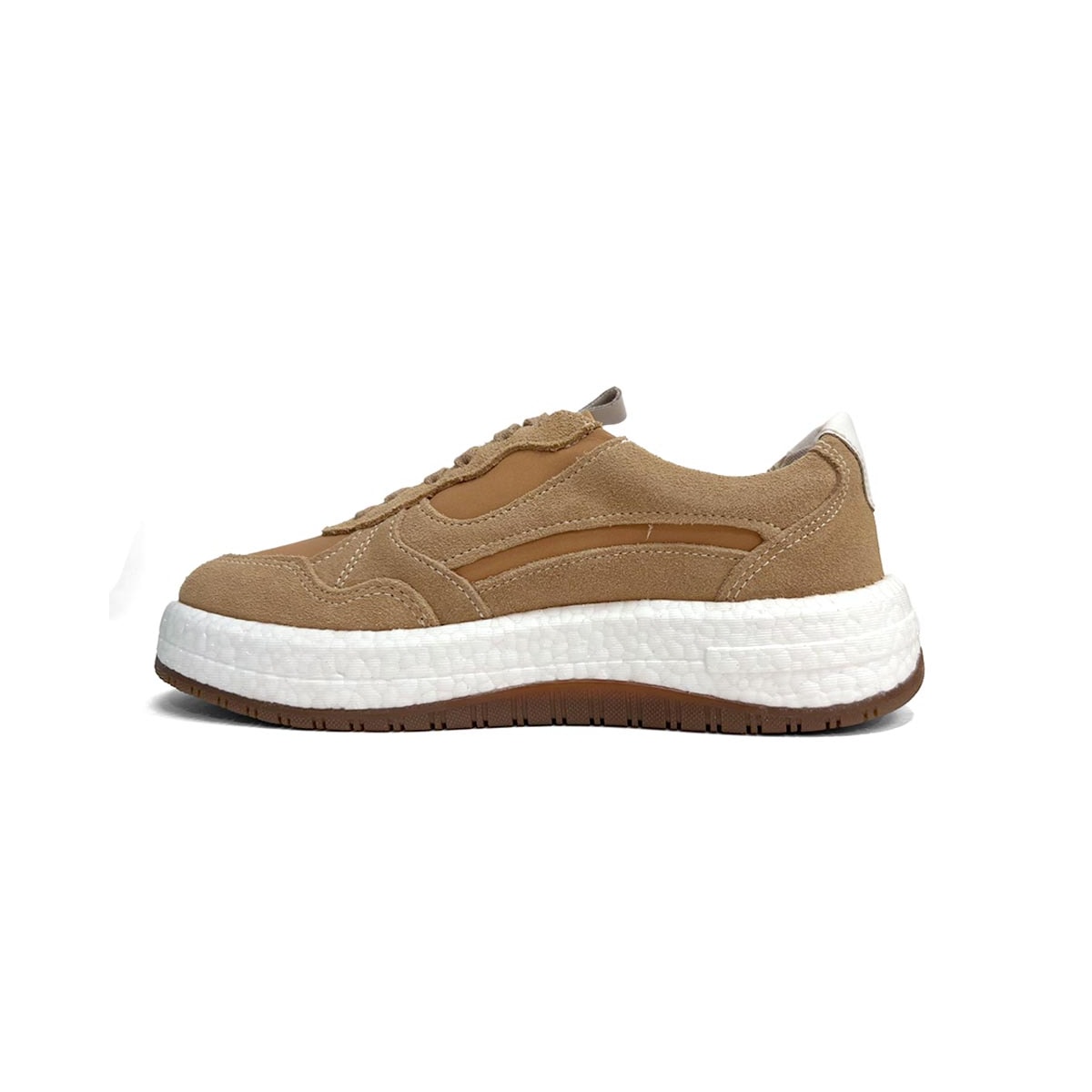 Tênis Democrata Feminino Casual De Couro 618104 Areia Tênis Democrata Feminino Casual De Couro 618104 Areia