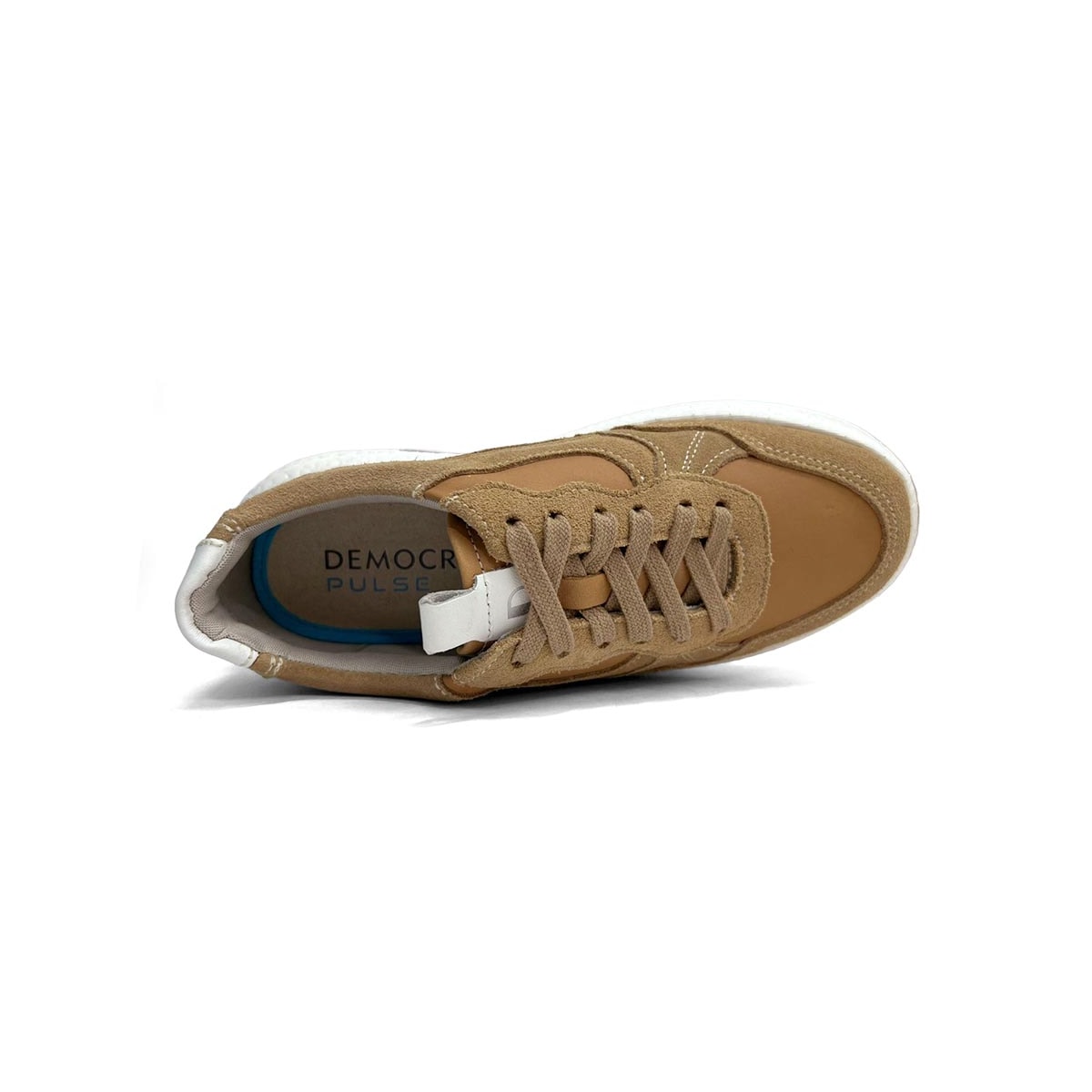Tênis Democrata Feminino Casual De Couro 618104 Areia Tênis Democrata Feminino Casual De Couro 618104 Areia