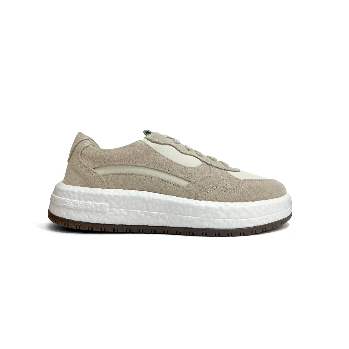 Tênis Democrata Feminino Casual De Couro 618104 Neve Tênis Democrata Feminino Casual De Couro 618104 Neve