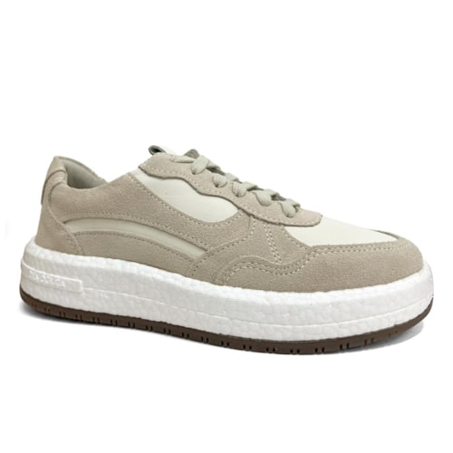 Tênis Democrata Feminino Casual De Couro 618104 Neve