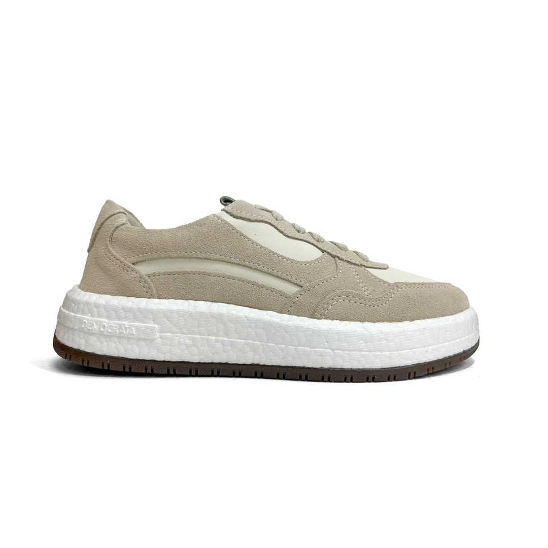 Tênis Democrata Feminino Casual De Couro 618104 Neve Tênis Democrata Feminino Casual De Couro 618104 Neve