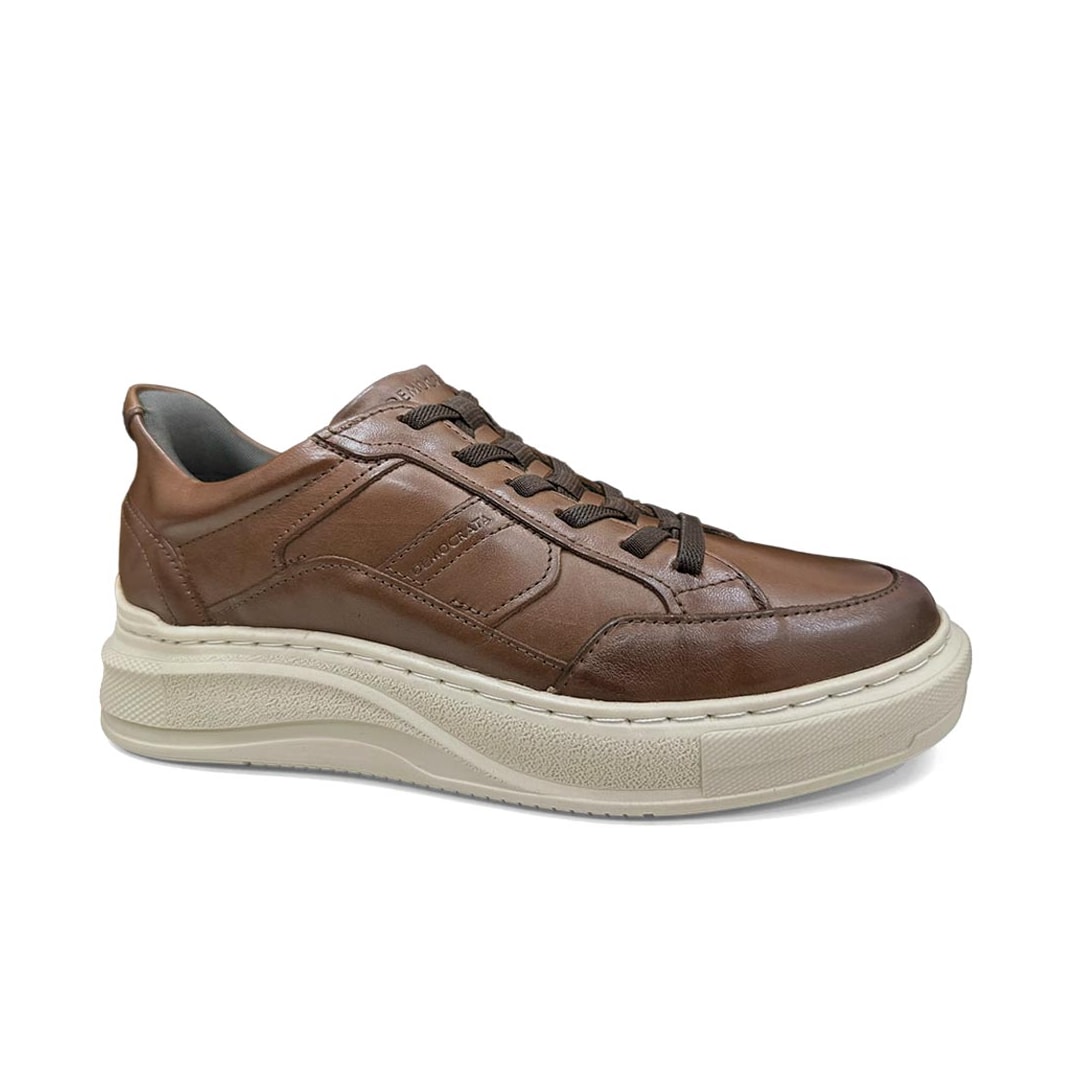 Tênis Democrata Masculino Casual Couro 653101 Conhaque Tênis Democrata Masculino Casual Couro 653101 Conhaque
