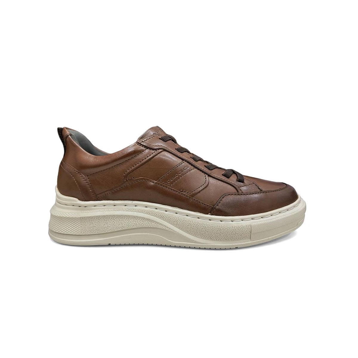 Tênis Democrata Masculino Casual Couro 653101 Conhaque