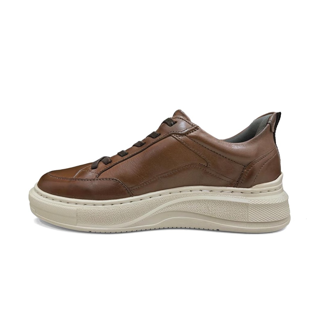 Tênis Democrata Masculino Casual Couro 653101 Conhaque