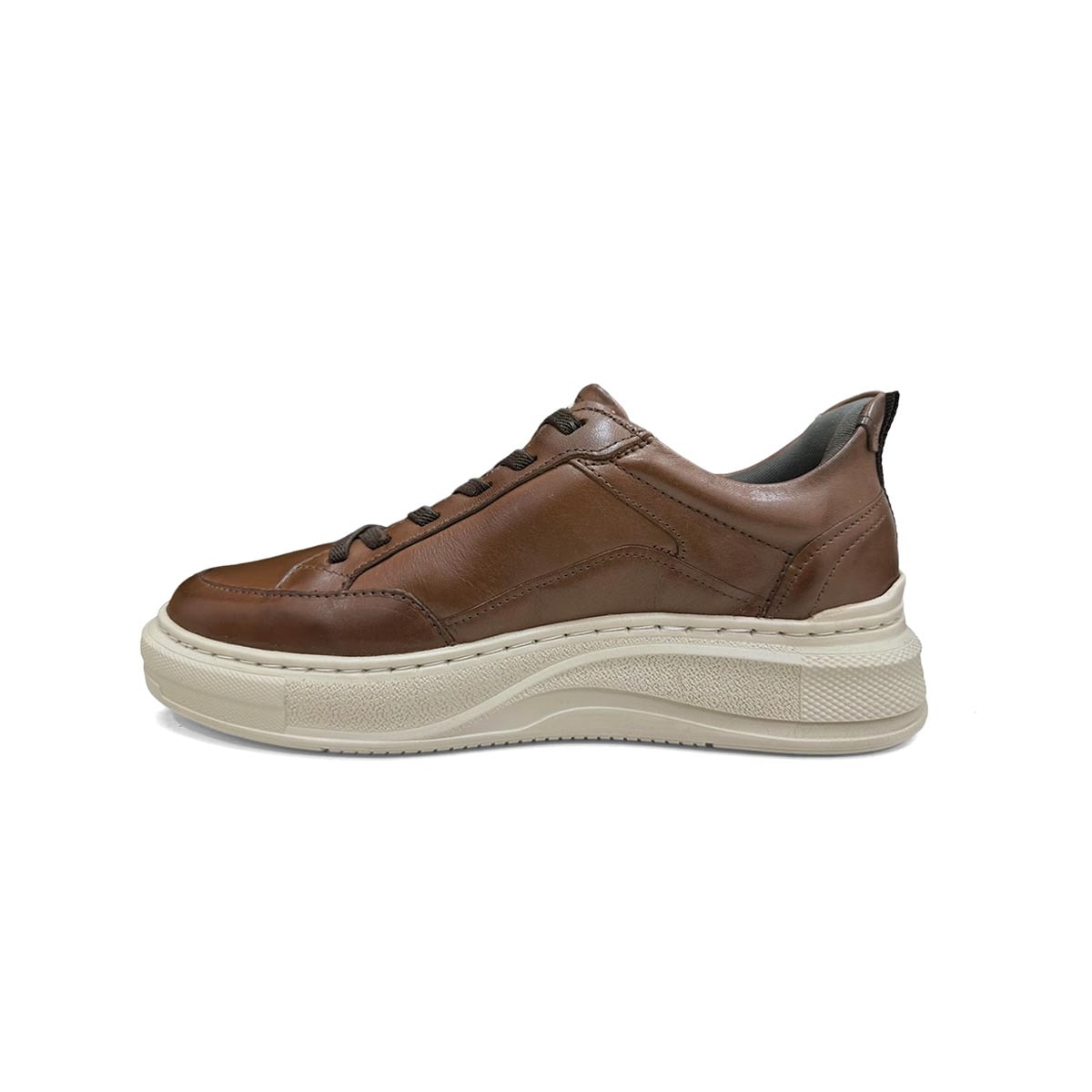 Tênis Democrata Masculino Casual Couro 653101 Conhaque