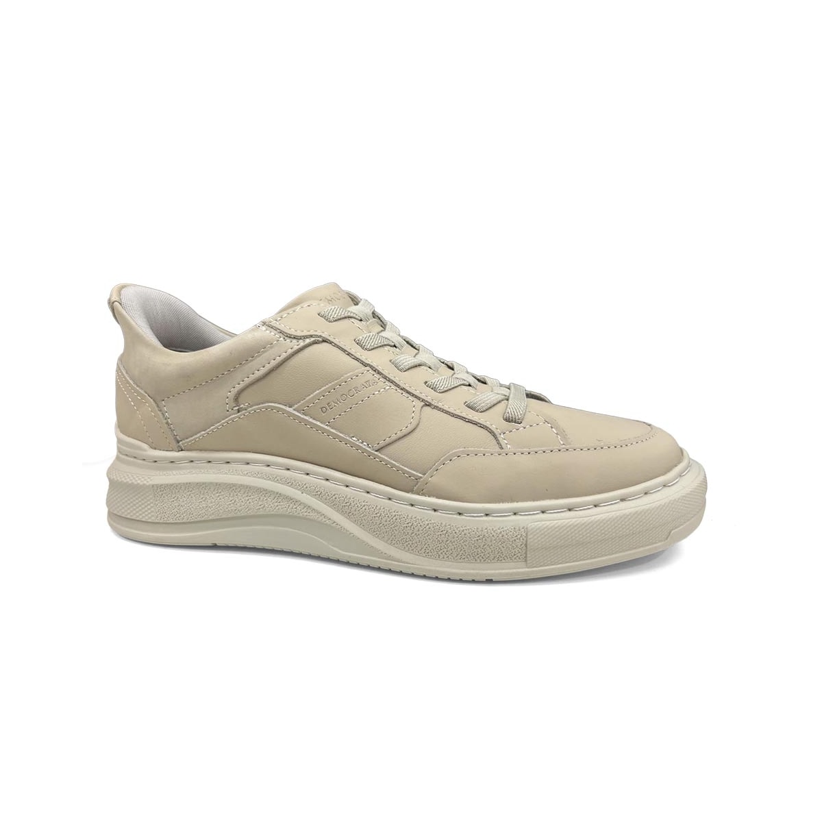 Tênis Democrata Masculino Casual Couro 653101 Creme