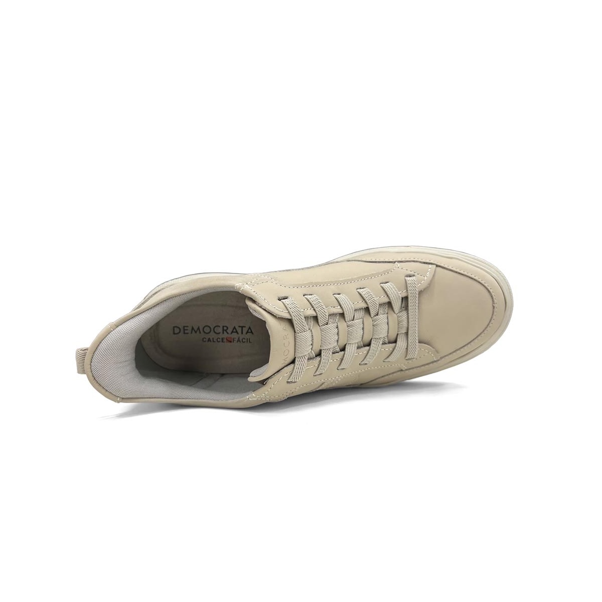 Tênis Democrata Masculino Casual Couro 653101 Creme
