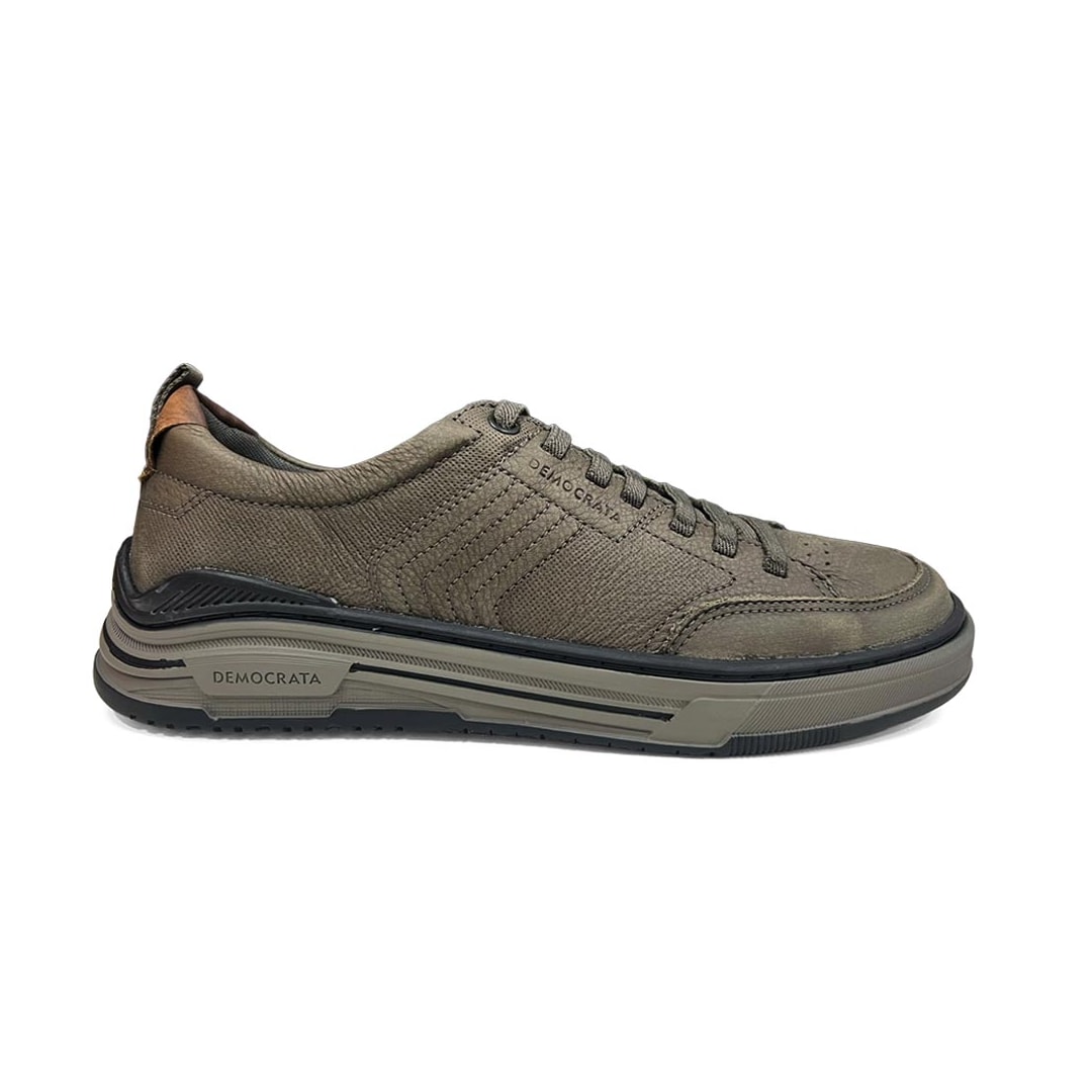 Tênis Democrata Masculino Casual Couro Dylan 640101 Smoke Tênis Democrata Masculino Casual Couro Dylan 640101 Smoke