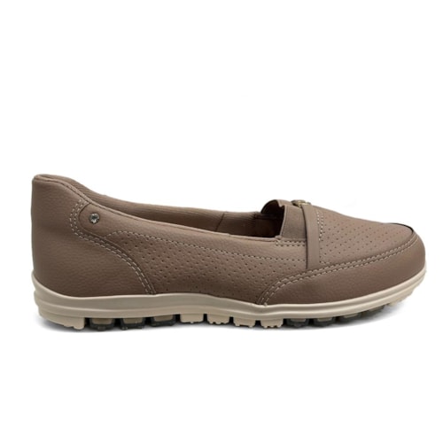 Detalhe - Tênis Feminino Casual Slip-On Kolosh C0534a Capuccino